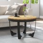 Mesa de centro madera maciza de mango sin tratar 60x40 cm en Mesas de centro | Comprar online en Foru.es