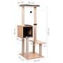 Rascador para gatos con alfombra rascadora de sisal 129 cm de vidaXL, Mobiliario para gatos - Ref: Foro24-170918, Precio: 110...