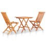Set de bistró 3 pzas con cojines azul real madera maciza teca de vidaXL, Conjuntos de jardín - Ref: Foro24-3063235, Precio: 1...