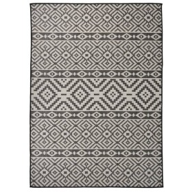 Alfombra de exterior de tejido plano rayas negras 200x280 cm de vidaXL, Alfombras - Ref: Foro24-340854, Precio: 100,96 €, Des...