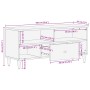 Mueble de TV madera maciza de mango 100x33x46 cm de vidaXL, Muebles TV - Ref: Foro24-358336, Precio: 61,52 €, Descuento: %