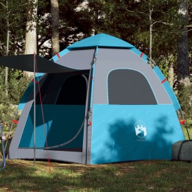 Tienda de campaña cabaña 4 personas apertura rápida azul de vidaXL, Tiendas de campaña - Ref: Foro24-4005333, Precio: 97,63 €...