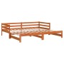 Sofá cama nido madera maciza de pino marrón cera 90x200 cm de vidaXL, Camas y somieres - Ref: Foro24-847159, Precio: 168,46 €...