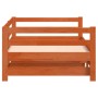 Sofá cama nido madera maciza de pino marrón cera 90x200 cm de vidaXL, Camas y somieres - Ref: Foro24-847159, Precio: 168,46 €...