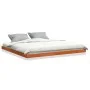 Wax brown pine solid wood bed frame 120x200 cm by vidaXL, Beds and slatted bases - Ref: Foro24-847146, Price: 135,08 €, Disco...