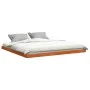 Wax brown pine solid wood bed frame 120x200 cm by vidaXL, Beds and slatted bases - Ref: Foro24-847146, Price: 135,08 €, Disco...