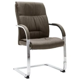 Silla de oficina voladiza de tela gris taupe de vidaXL, Sillas de oficina - Ref: Foro24-289340, Precio: 111,01 €, Descuento: %