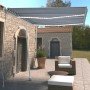 Toldo retráctil manual con LED azul y blanco 350x250 cm de vidaXL, Toldos - Ref: Foro24-3069521, Precio: 390,85 €, Descuento: %
