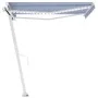 Toldo retráctil manual con LED azul y blanco 350x250 cm de vidaXL, Toldos - Ref: Foro24-3069521, Precio: 384,82 €, Descuento: %
