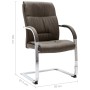 Silla de oficina voladiza de tela gris taupe de vidaXL, Sillas de oficina - Ref: Foro24-289340, Precio: 112,34 €, Descuento: %