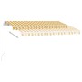 Toldo retráctil manual con LED amarillo y blanco 350x250 cm de vidaXL, Toldos - Ref: Foro24-3069523, Precio: 376,15 €, Descue...