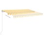 Toldo manual retráctil con LED amarillo y blanco 350x250 cm de vidaXL, Toldos - Ref: Foro24-3068883, Precio: 259,98 €, Descue...