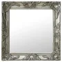 Espejo de pared estilo barroco plateado 50x50 cm de vidaXL, Espejos - Ref: Foro24-320314, Precio: 47,01 €, Descuento: %