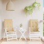 Cojines silla respaldo alto 2 uds tela beige melange 120x50x4cm de vidaXL, Cojines para sillas y sofás - Ref: Foro24-4002421,...
