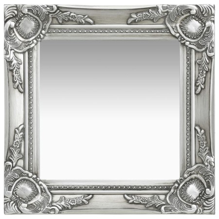 Espejo de pared estilo barroco plateado 40x40 cm de vidaXL, Espejos - Ref: Foro24-320306, Precio: 37,80 €, Descuento: %