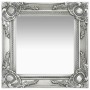 Espejo de pared estilo barroco plateado 40x40 cm de vidaXL, Espejos - Ref: Foro24-320306, Precio: 37,80 €, Descuento: %