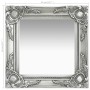 Espejo de pared estilo barroco plateado 40x40 cm de vidaXL, Espejos - Ref: Foro24-320306, Precio: 37,80 €, Descuento: %