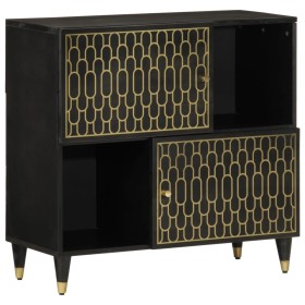 Armario auxiliar madera maciza de mango 80x33x75 cm de vidaXL, Aparadores - Ref: Foro24-358347, Precio: 99,53 €, Descuento: %
