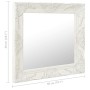 Espejo de pared estilo barroco blanco 50x50 cm de vidaXL, Espejos - Ref: Foro24-320312, Precio: 37,34 €, Descuento: %