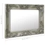 Espejo de pared estilo barroco plateado 50x40 cm de vidaXL, Espejos - Ref: Foro24-320310, Precio: 42,87 €, Descuento: %