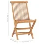 Folding garden dining set 3 pieces teak wood cushions by vidaXL, Garden sets - Ref: Foro24-3063181, Price: 177,24 €, Discount: %