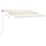 Toldo retráctil manual con LED color crema 350x250 cm de vidaXL, Toldos - Ref: Foro24-3069522, Precio: 393,89 €, Descuento: %