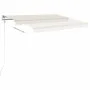 Toldo manual retráctil con luz LED color crema 3,5x2,5 m de vidaXL, Toldos - Ref: Foro24-3069922, Precio: 369,16 €, Descuento: %