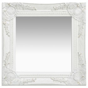 Espejo de pared estilo barroco blanco 40x40 cm de vidaXL, Espejos - Ref: Foro24-320304, Precio: 41,03 €, Descuento: %
