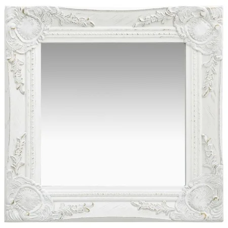 Espejo de pared estilo barroco blanco 40x40 cm de vidaXL, Espejos - Ref: Foro24-320304, Precio: 40,17 €, Descuento: %