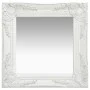 Espejo de pared estilo barroco blanco 40x40 cm de vidaXL, Espejos - Ref: Foro24-320304, Precio: 40,17 €, Descuento: %