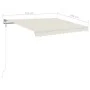 Toldo manual retráctil con luz LED color crema 3,5x2,5 m de vidaXL, Toldos - Ref: Foro24-3069922, Precio: 369,16 €, Descuento: %