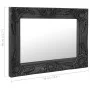 Espejo de pared estilo barroco negro 50x40 cm de vidaXL, Espejos - Ref: Foro24-320311, Precio: 42,87 €, Descuento: %