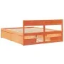 Estructura cama con cajones madera pino marrón cera 150x200 cm de vidaXL, Camas y somieres - Ref: Foro24-3282347, Precio: 289...