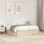 Estructura de cama madera maciza de pino 150x200 cm de vidaXL, Camas y somieres - Ref: Foro24-3282372, Precio: 184,51 €, Desc...