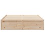 Estructura de cama madera maciza de pino 150x200 cm de vidaXL, Camas y somieres - Ref: Foro24-3282372, Precio: 184,51 €, Desc...