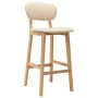 Taburetes de cocina 2 unidades tela color crema de vidaXL, Taburetes de cocina - Ref: Foro24-289369, Precio: 177,83 €, Descue...
