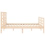 Estructura de cama de matrimonio con cabecero madera maciza de vidaXL, Camas y somieres - Ref: Foro24-3194671, Precio: 119,62...