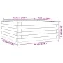 Jardinera de madera maciza de pino blanca 60x60x23 cm de vidaXL, Maceteros y jardineras - Ref: Foro24-847189, Precio: 73,98 €...