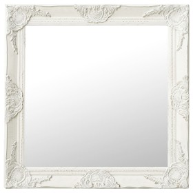Espejo de pared estilo barroco blanco 60x60 cm de vidaXL, Espejos - Ref: Foro24-320332, Precio: 70,30 €, Descuento: %