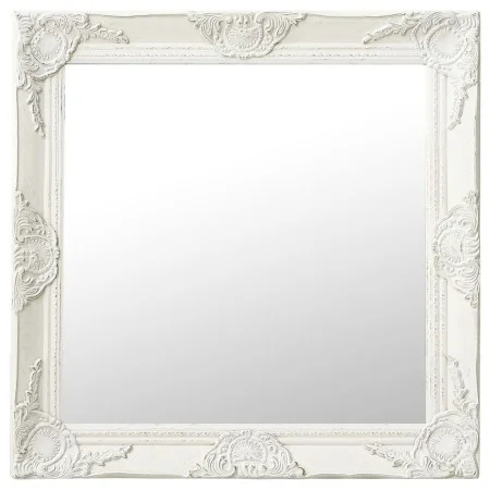 Espejo de pared estilo barroco blanco 60x60 cm de vidaXL, Espejos - Ref: Foro24-320332, Precio: 68,51 €, Descuento: %