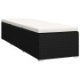 Tumbona de jardín con cojín y mesita ratán sintético negro de vidaXL, Tumbonas - Ref: Foro24-317111, Precio: 167,25 €, Descue...