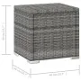Liegestuhl mit Kissen und Beistelltisch aus grauem synthetischem Rattan von vidaXL, Liegen - Ref: Foro24-317113, Preis: 243,9...