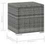 Tumbona con cojín y mesita de ratán sintético gris de vidaXL, Tumbonas - Ref: Foro24-317113, Precio: 221,74 €, Descuento: %