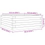 Jardinera de madera maciza pino marrón cera 60x60x23 cm de vidaXL, Maceteros y jardineras - Ref: Foro24-847190, Precio: 74,92...