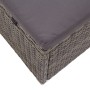Tumbona con toldo y cojín ratán sintético gris de vidaXL, Tumbonas - Ref: Foro24-317115, Precio: 242,86 €, Descuento: %