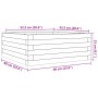 Jardinera de madera maciza de pino 60x60x23 cm de vidaXL, Maceteros y jardineras - Ref: Foro24-847188, Precio: 63,32 €, Descu...