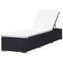 Tumbona con cojín ratán sintético blanco crema de vidaXL, Tumbonas - Ref: Foro24-317104, Precio: 144,50 €, Descuento: %