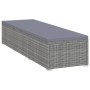 Tumbona de jardín con cojín de ratán sintético gris oscuro de vidaXL, Tumbonas - Ref: Foro24-317106, Precio: 181,34 €, Descue...