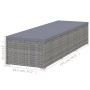 Tumbona de jardín con cojín de ratán sintético gris oscuro de vidaXL, Tumbonas - Ref: Foro24-317106, Precio: 181,34 €, Descue...