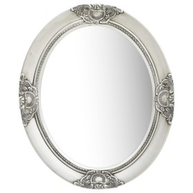 Espejo de pared estilo barroco plateado 50x60 cm de vidaXL, Espejos - Ref: Foro24-320350, Precio: 60,37 €, Descuento: %